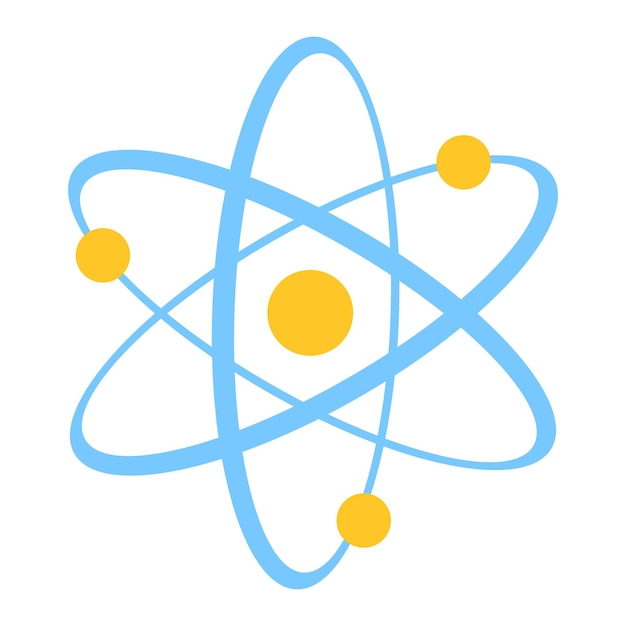 Modèle De Logo Atom Icon For Technology Illustration Du Modèle Avec Des électrons Et Des Neutrons Isolés