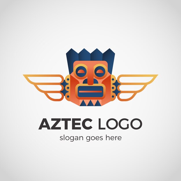 Modèle de logo aztèque dégradé
