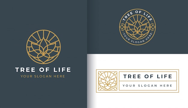 Modèle De Logo Et Badge Lotus