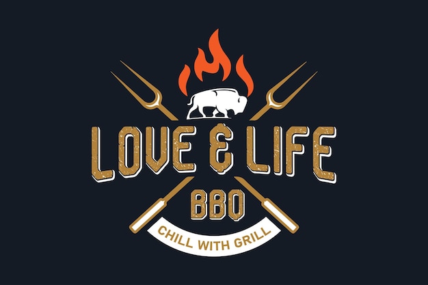 Modèle De Logo De Barbecue