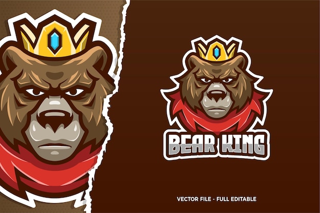 Modèle De Logo Bear King E-sport