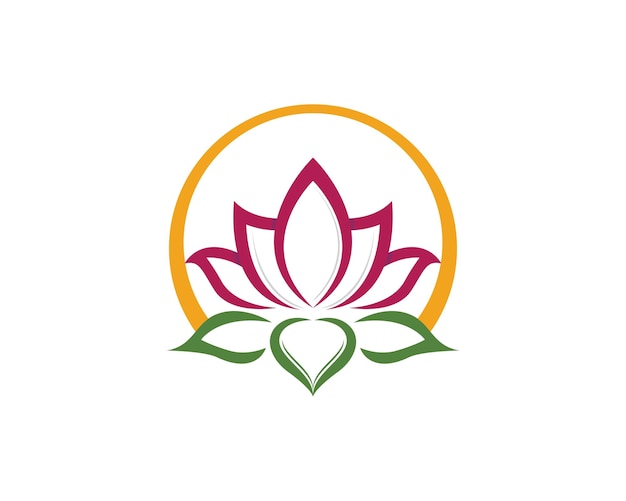 Modèle de logo beauté lotus