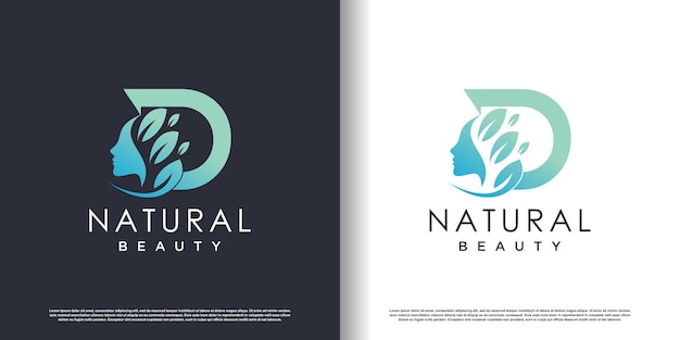 Modèle De Logo Beauté Nature Avec Concept Lettre Z Vecteur Premium