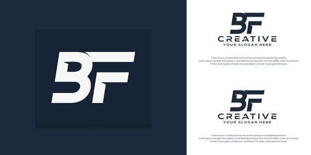 modèle de logo bf initial monogramme abstrait