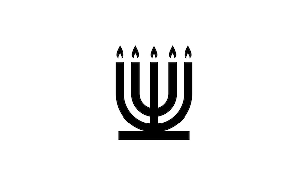 Modèle De Logo De Bougie Menorah