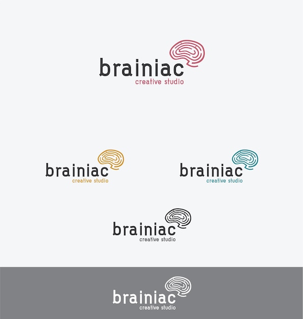 Vecteur modèle de logo de brainiac