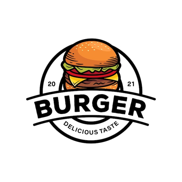 Modèle de logo Burger