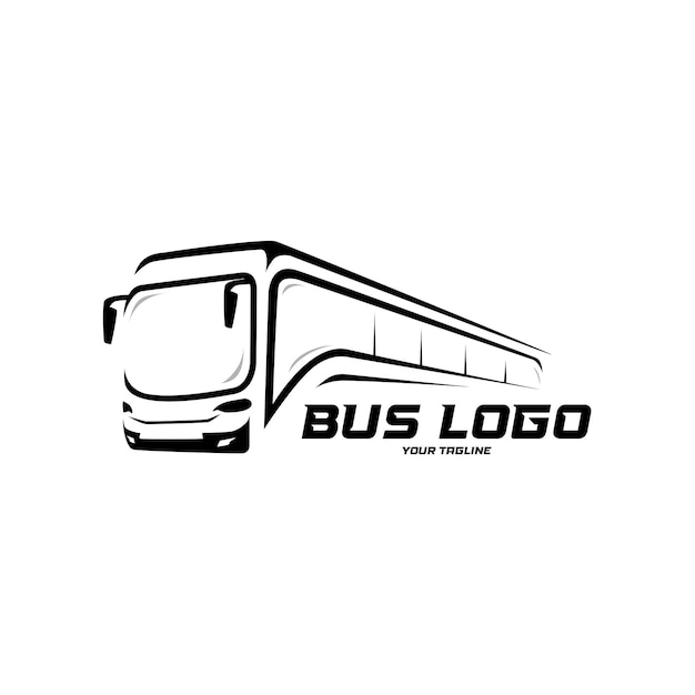 Vecteur modèle de logo de bus de voyage vectoriel avec fond blanc