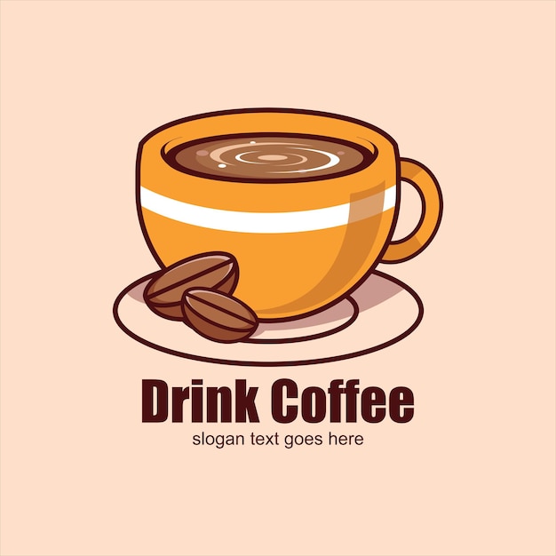 Modèle De Logo De Café Café