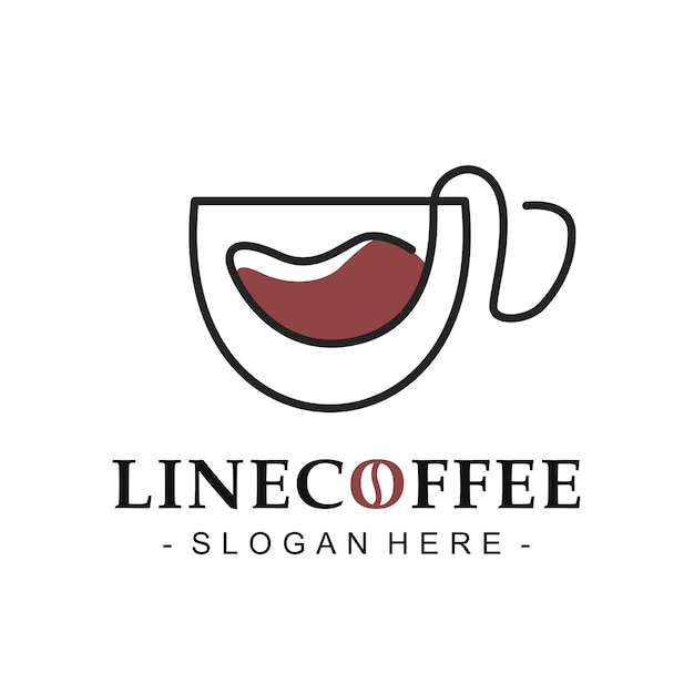 Modèle De Logo De Café Minimal