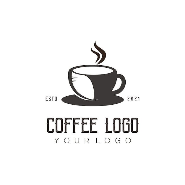 Modèle de logo de café