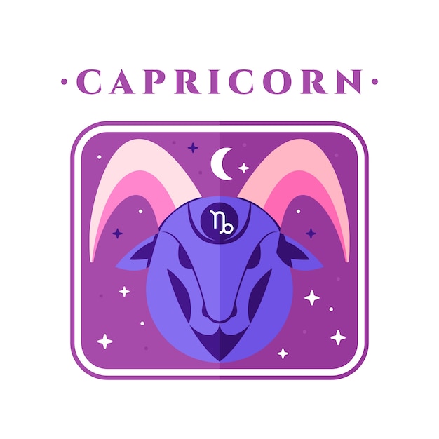 Vecteur modèle de logo capricorne