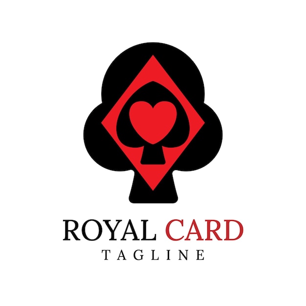 Modèle De Logo De Carte à Jouer Au Poker