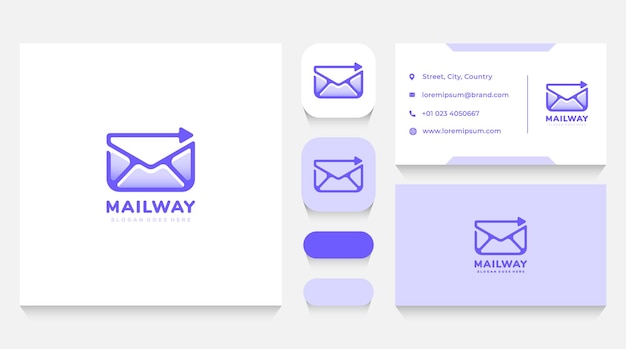 Modèle De Logo Et Carte De Visite Mail Way