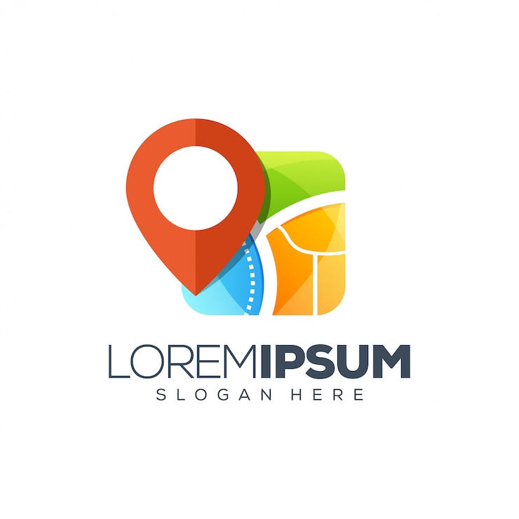 Vecteur modèle de logo de cartes de localisation