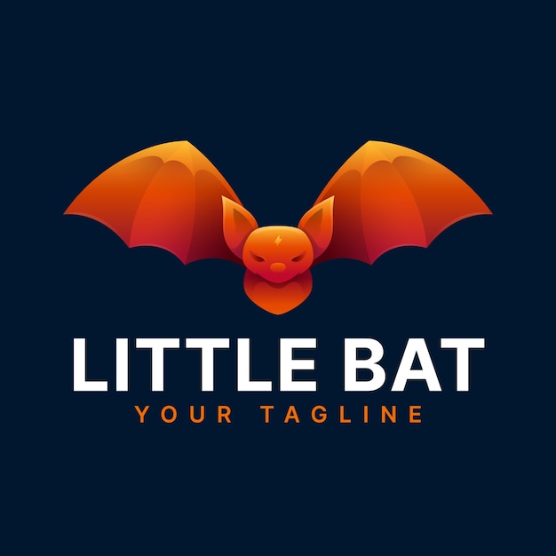 Modèle De Logo De Chauve-souris Créative De Couleur Dégradée