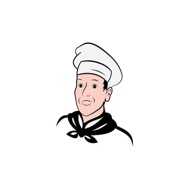 Modèle de logo de chef de chapeau