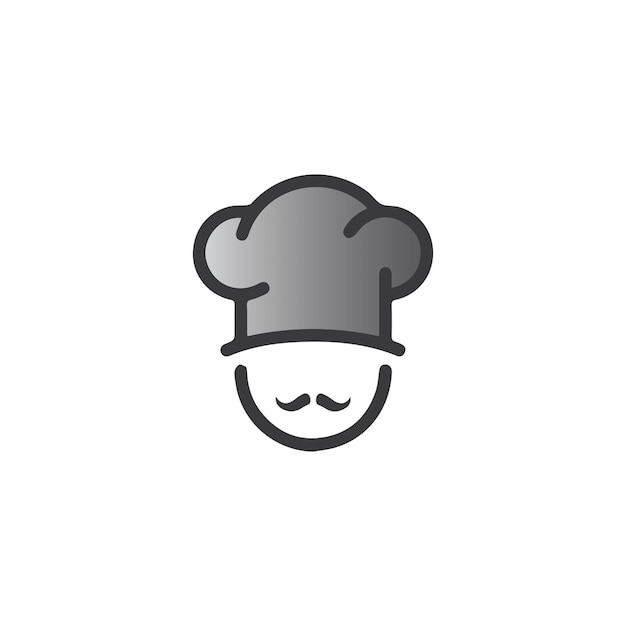 Vecteur modèle de logo de chef de chapeau