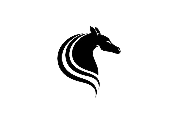 Vecteur modèle de logo de cheval
