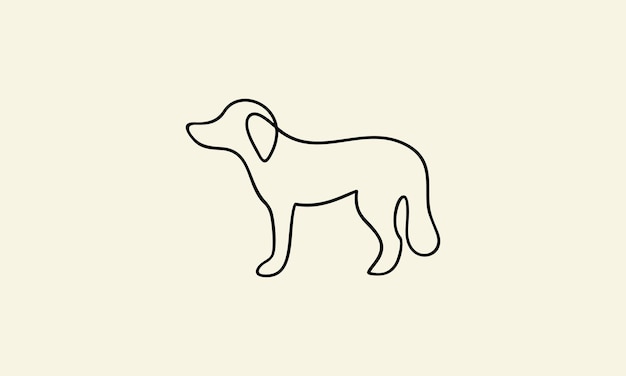 Vecteur modèle de logo de chien d'art en ligne