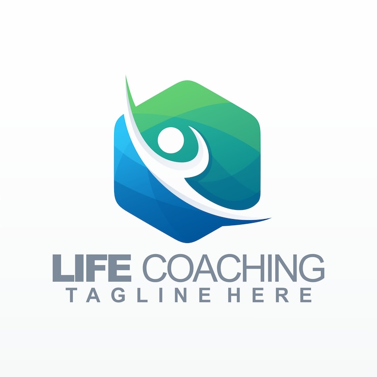 Vecteur modèle de logo de coaching de vie