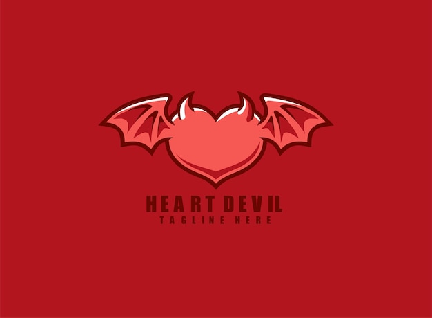 Modèle De Logo Coeur Diable