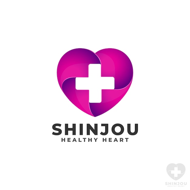 Modèle De Logo De Coeur De Santé