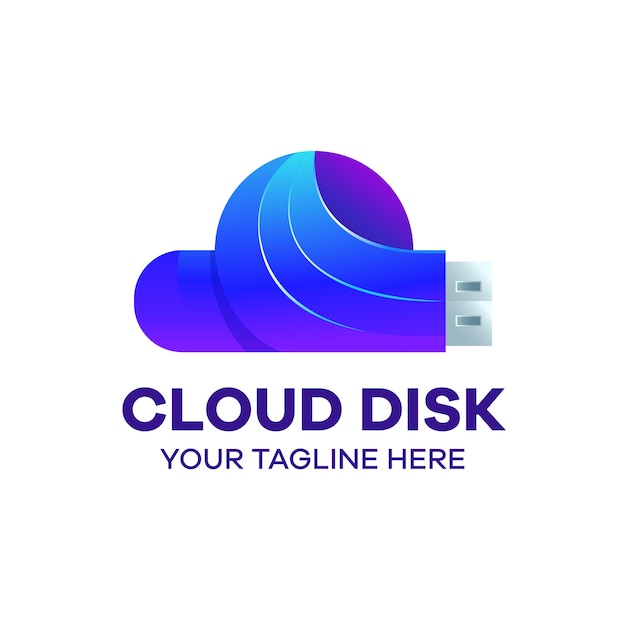 Modèle De Logo Coloré Usb Disk Cloud