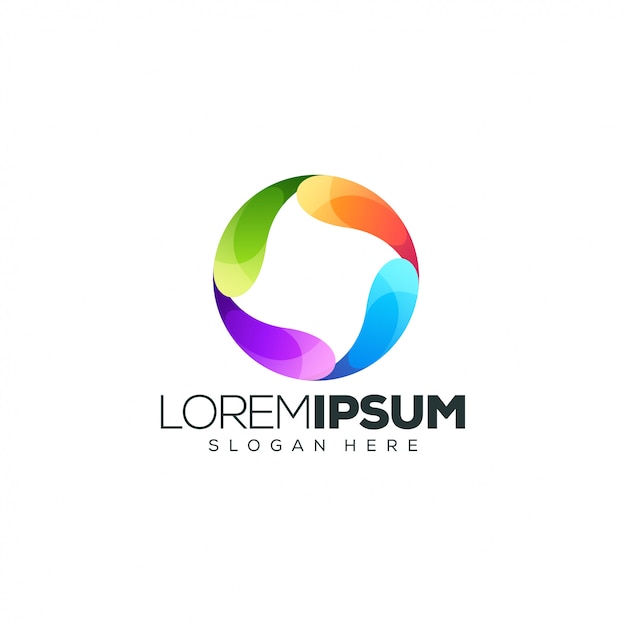 Modèle de logo coloré