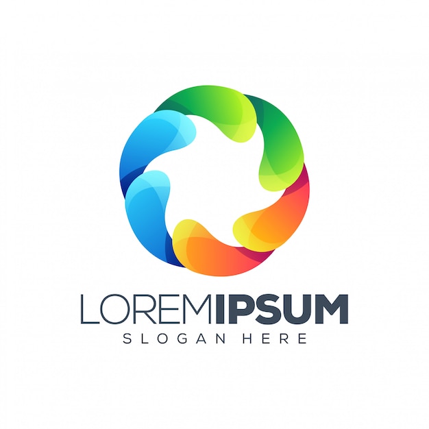 Modèle de logo coloré