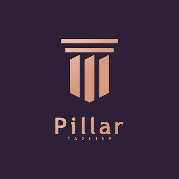 Modèle De Logo De Conception De Concept De Pilier De Droit Créatif