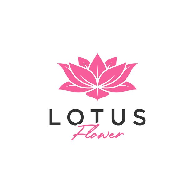 Modèle De Logo De Conception De Fleurs De Lotus