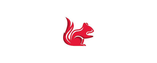 Modèle De Logo De Conception D'icône D'animal D'écureuil