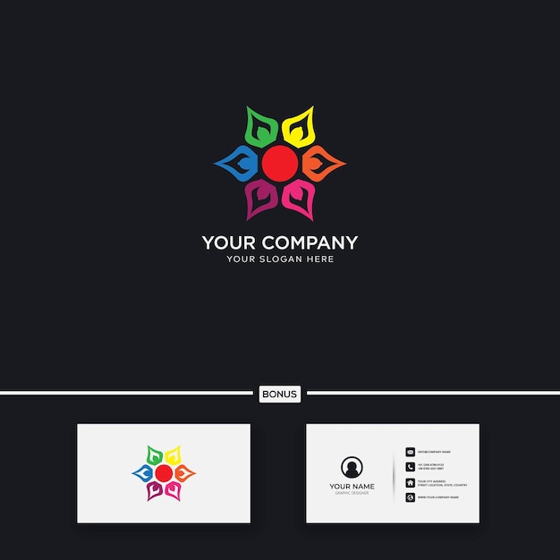 Vecteur modèle de logo de conception de logo de yoga abstrait