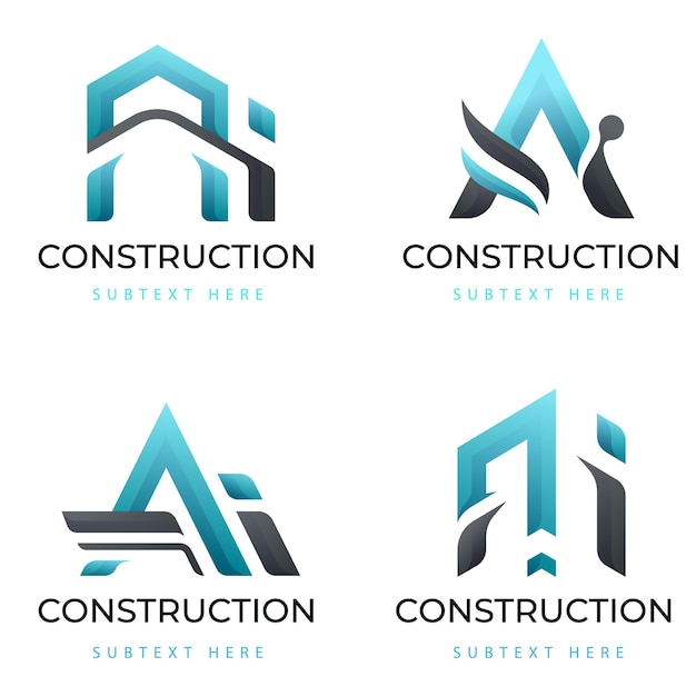 Vecteur modèle de logo de construction vecteur de conception architecturale et de construction du logo de la maison de l'architecte