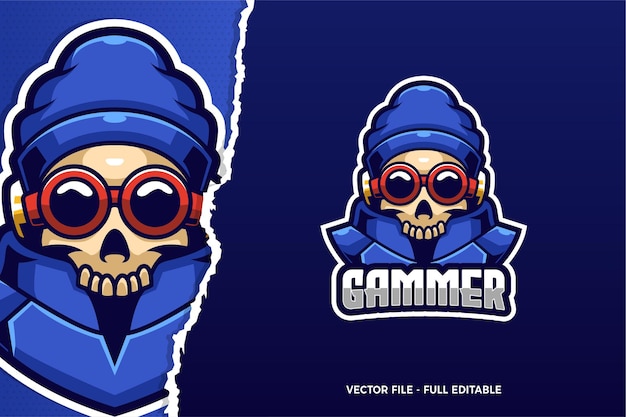 Modèle De Logo Cool Skull E-sport