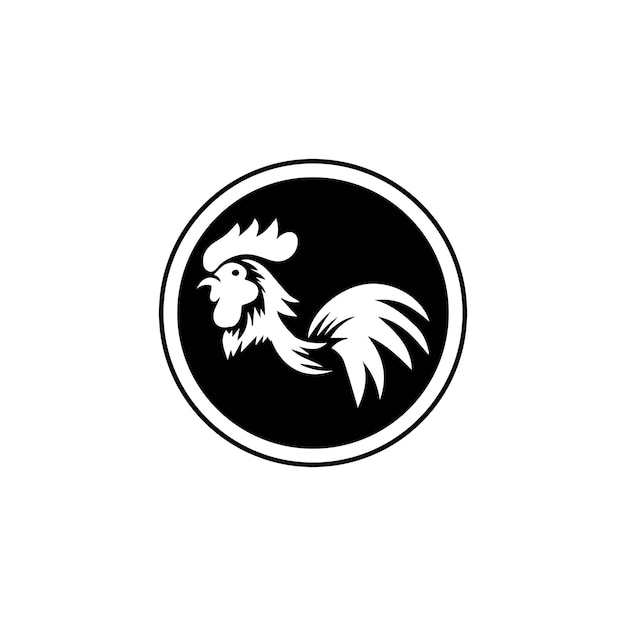 Modèle de logo de coq