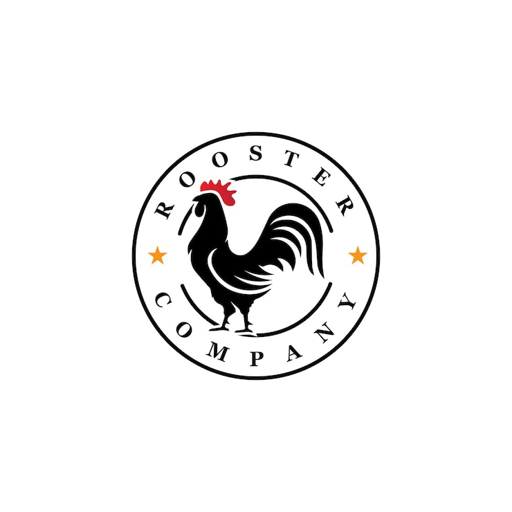 Vecteur modèle de logo de coq