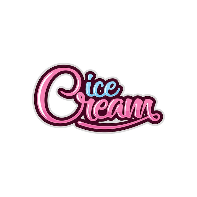 Vecteur modèle de logo de crème glacée