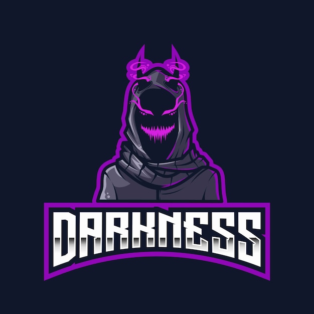 Vecteur modèle de logo darkness esport