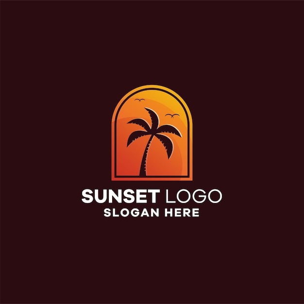 Modèle De Logo Dégradé Coucher De Soleil