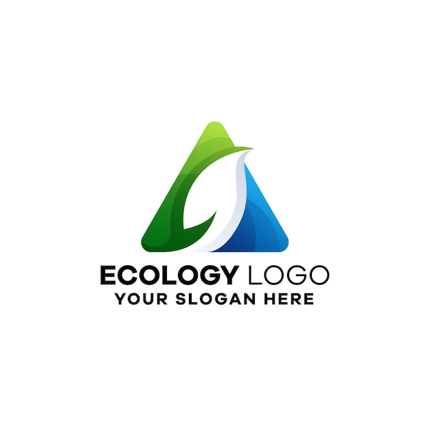 Modèle De Logo De Dégradé écologique