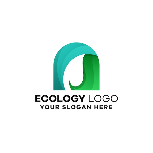 Modèle De Logo De Dégradé écologique