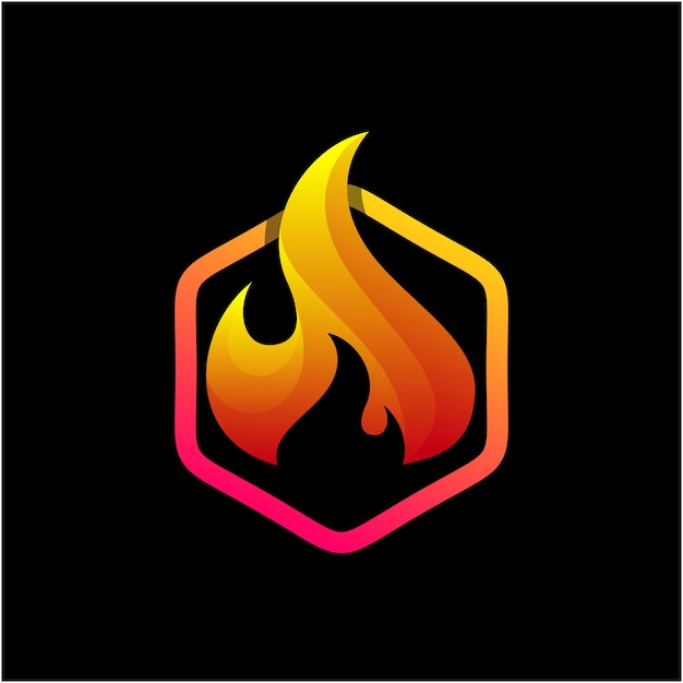 Modèle De Logo Dégradé Flame Company