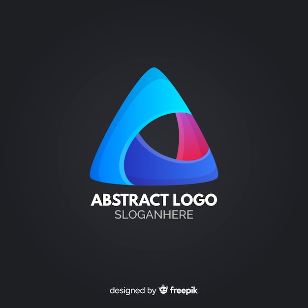 Vecteur modèle de logo dégradé avec forme abstraite