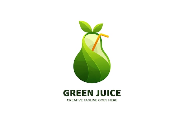 Modèle De Logo Dégradé De Jus Vert