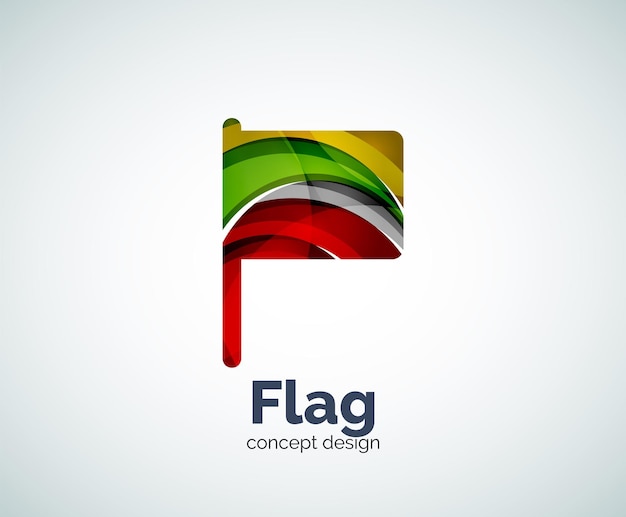 Modèle de logo de drapeau vectoriel