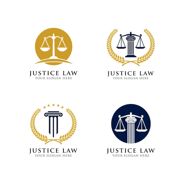 Modèle De Logo De Droit De La Justice.