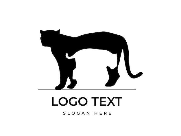 Vecteur le modèle de logo du fichier big cats wild