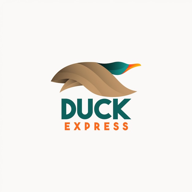 Vecteur modèle de logo duck express
